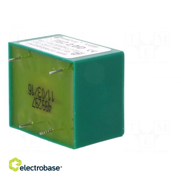 Transformer: encapsulated | 2VA | 110VAC | 12V | Mounting: PCB | IP00 фото 8