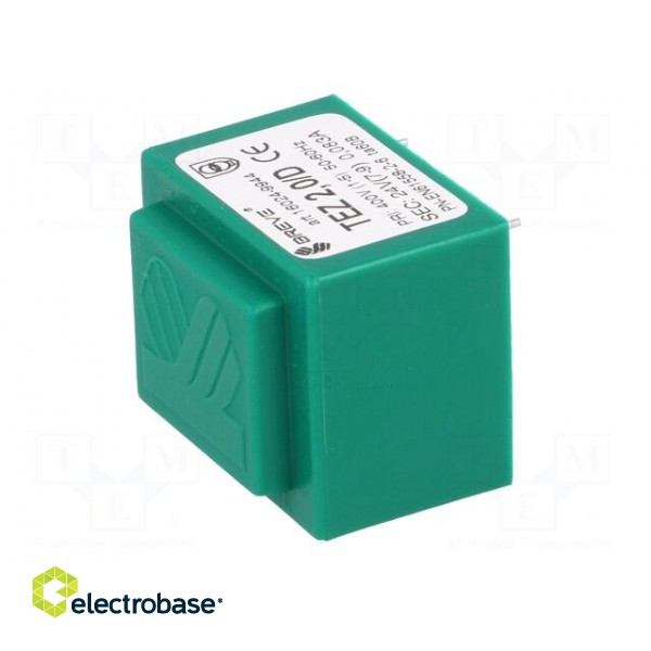 Transformer: encapsulated | 2VA | 400VAC | 24V | Mounting: PCB | IP00 image 4