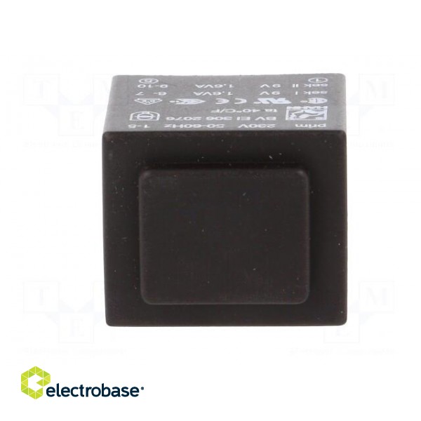 Transformer: encapsulated | 3.2VA | 230VAC | 9V | 9V | 178mA | 178mA | PCB image 3