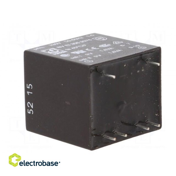 Transformer: encapsulated | 3.2VA | 230VAC | 9V | 9V | 178mA | 178mA | PCB image 6