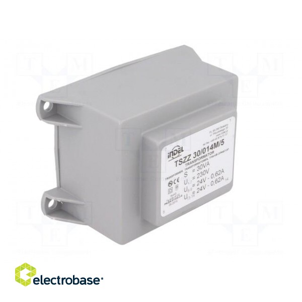 Transformer: encapsulated | 30VA | 230VAC | 24V | 24V | 0.62A | 0.62A image 2