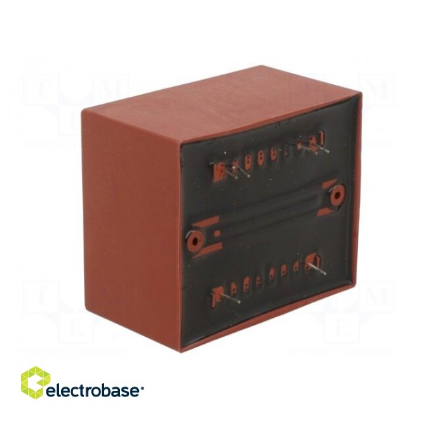 Transformer: encapsulated | 30VA | 230VAC | 24V | 24V | 625mA | 625mA | PCB фото 6