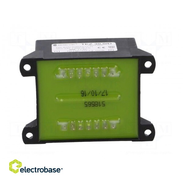 Transformer: encapsulated | 30VA | 400VAC | 24V | 1250mA | Mounting: PCB image 7