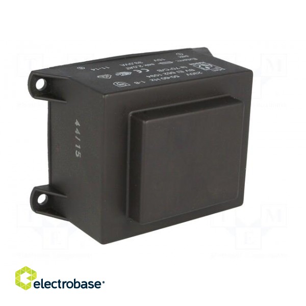 Transformer: encapsulated | 33VA | 230VAC | 15V | 2200mA | Mounting: PCB image 2