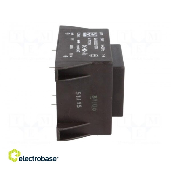 Transformer: encapsulated | 33VA | 230VAC | 9V | 3667mA | Mounting: PCB paveikslėlis 9