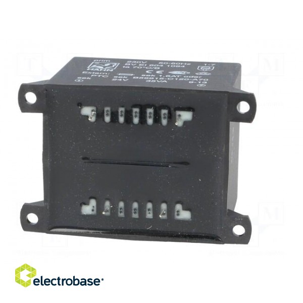 Transformer: encapsulated | 35VA | 230VAC | 24V | 1458mA | Mounting: PCB image 7