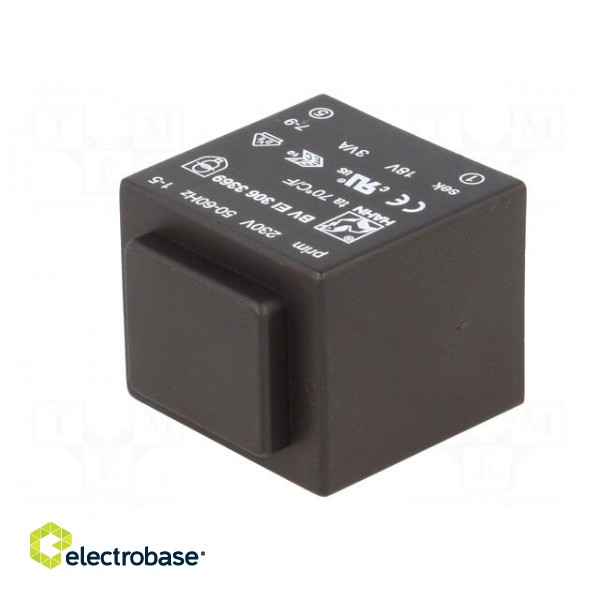 Transformer: encapsulated | 3VA | 230VAC | 18V | 167mA | Mounting: PCB image 4