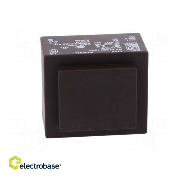 Transformer: encapsulated | 4.5VA | 115VAC | 6V | 6V | 375mA | 375mA | PCB image 3