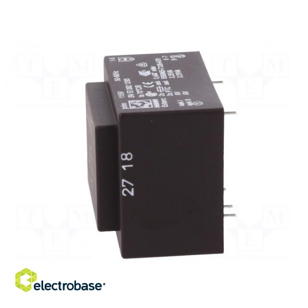 Transformer: encapsulated | 4.5VA | 115VAC | 6V | 6V | 375mA | 375mA | PCB image 5