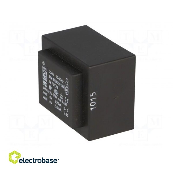 Transformer: encapsulated | 4.5VA | 230VAC | 6V | 6V | 375mA | 375mA | PCB image 4