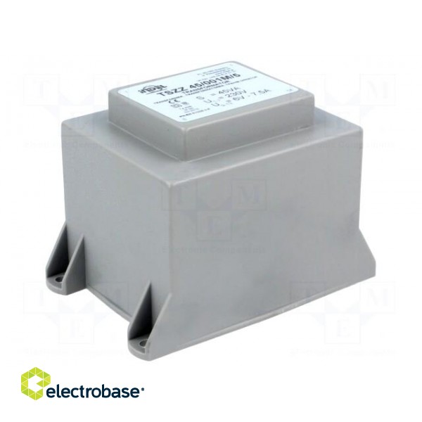 Transformer: encapsulated | 45VA | 230VAC | 6V | 7.5A | Mounting: PCB image 1