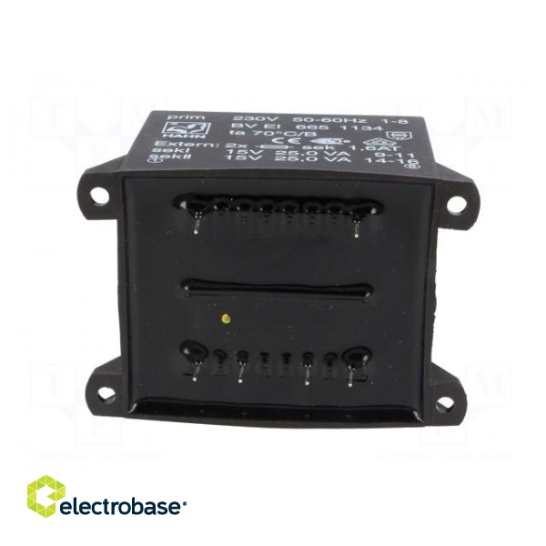 Transformer: encapsulated | 50VA | 230VAC | 15V | 15V | 1667mA | 1667mA image 7