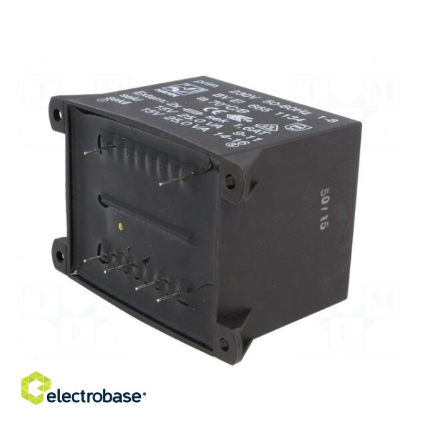 Transformer: encapsulated | 50VA | 230VAC | 15V | 15V | 1667mA | 1667mA image 8