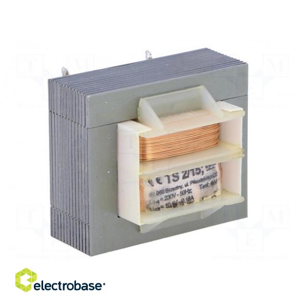 Transformer: mains | 2VA | 230VAC | 10.1V | 0.18A | Mounting: screw type image 2