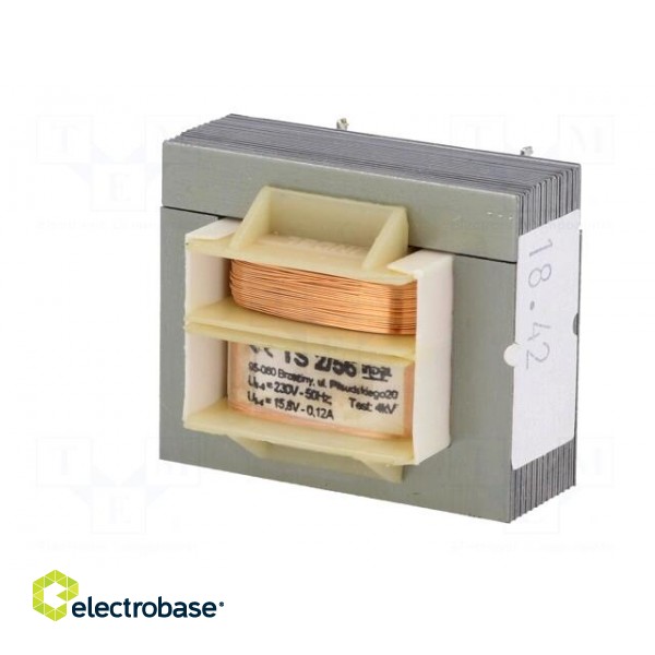 Transformer: mains | 2VA | 230VAC | 15.8V | 0.12A | Mounting: screw type image 3