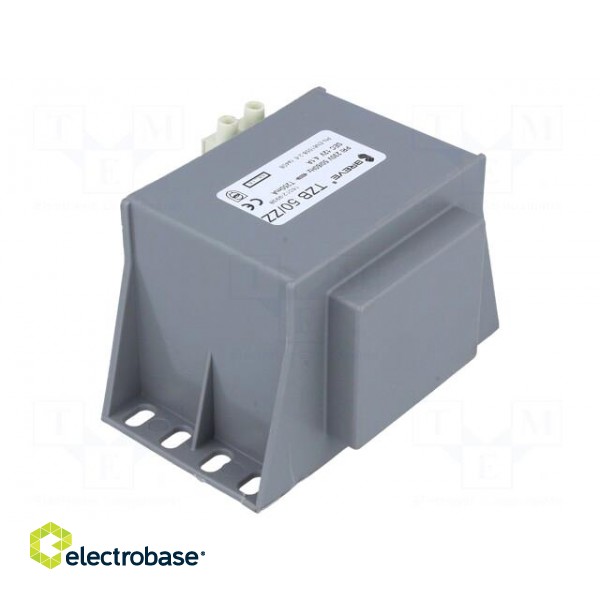 Transformer: encapsulated | 50VA | 230VAC | 12V | Mounting: screw type image 1