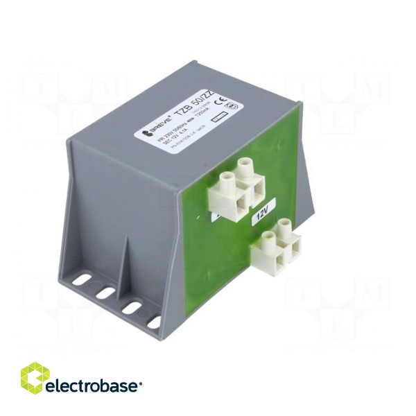 Transformer: encapsulated | 50VA | 230VAC | 12V | Mounting: screw type image 6