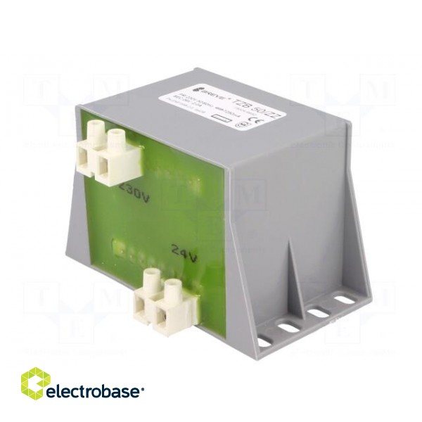 Transformer: encapsulated | 50VA | 230VAC | 24V | screw type | IP00 image 8