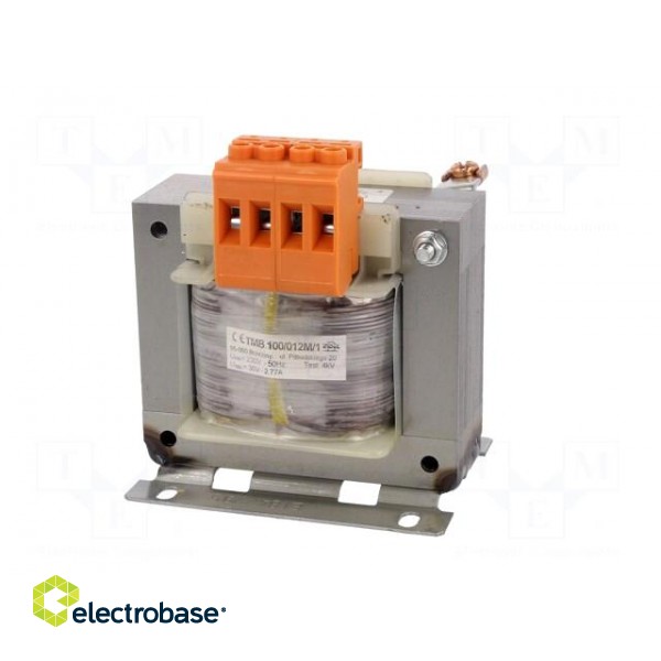 Transformer: mains | 100VA | 230VAC | 36V | Leads: terminal block | IP00 paveikslėlis 7