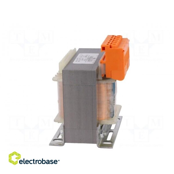 Transformer: mains | 100VA | 400VAC | 24V | 24V | Leads: terminal block image 5