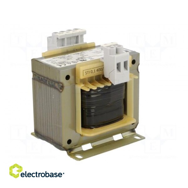 Transformer: mains | 100VA | 400VAC | 24V | Leads: terminal block | IP00 image 6