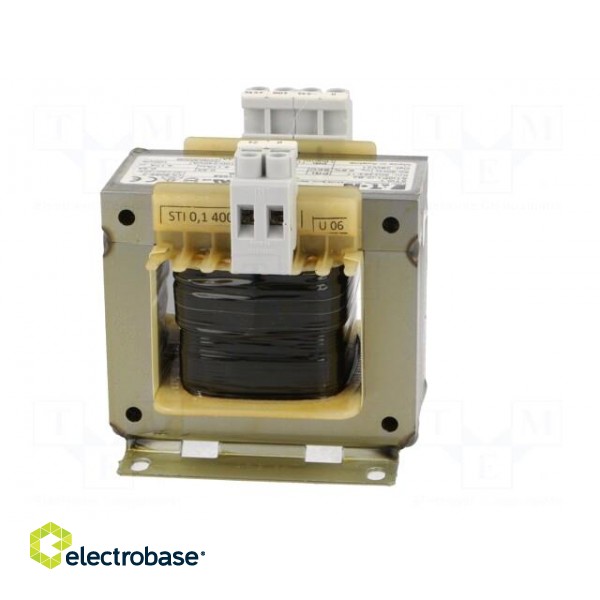 Transformer: mains | 100VA | 400VAC | 24V | Leads: terminal block | IP00 image 7