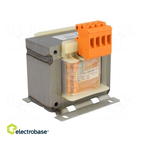 Transformer: mains | 120VA | 230VAC | 230V | Leads: terminal block image 1