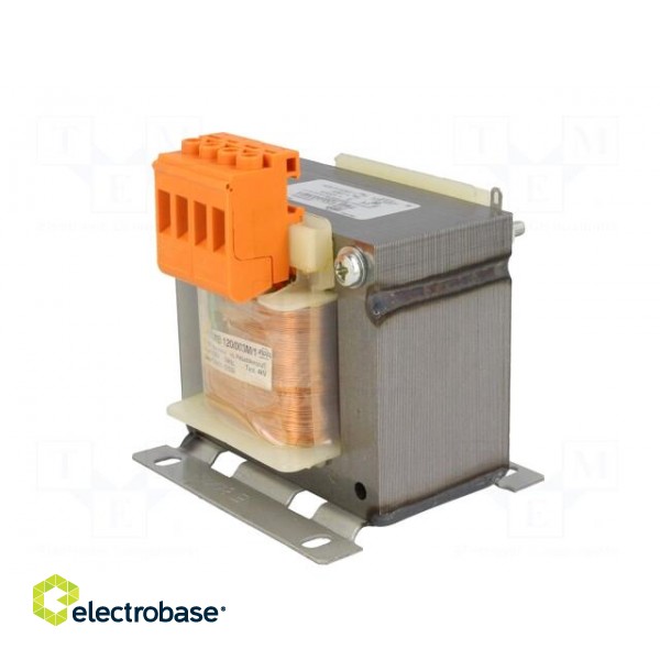 Transformer: mains | 120VA | 230VAC | 230V | Leads: terminal block image 4