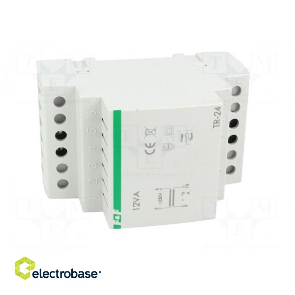 Transformer: mains | 12VA | 230VAC | 24V | 0.5A | Mounting: DIN | 310g image 9