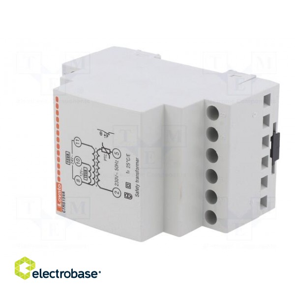 Transformer: mains | 15VA | 230VAC | 12V | 24V | Leads: terminal block фото 2