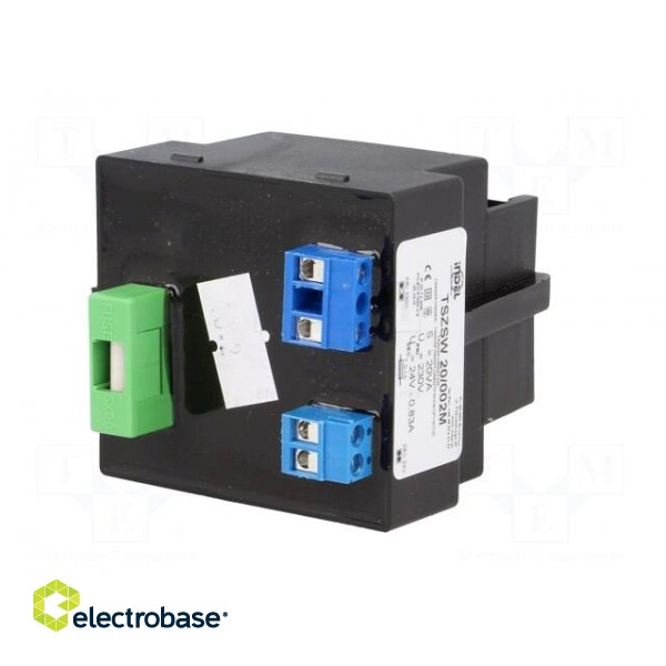 Transformer: mains | 20VA | 230VAC | 24V | 0.83A | Leads: terminal block image 8