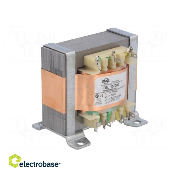 Transformer: mains | 230VAC | 200V | 6.3V | 0.03A | 1.1A paveikslėlis 6