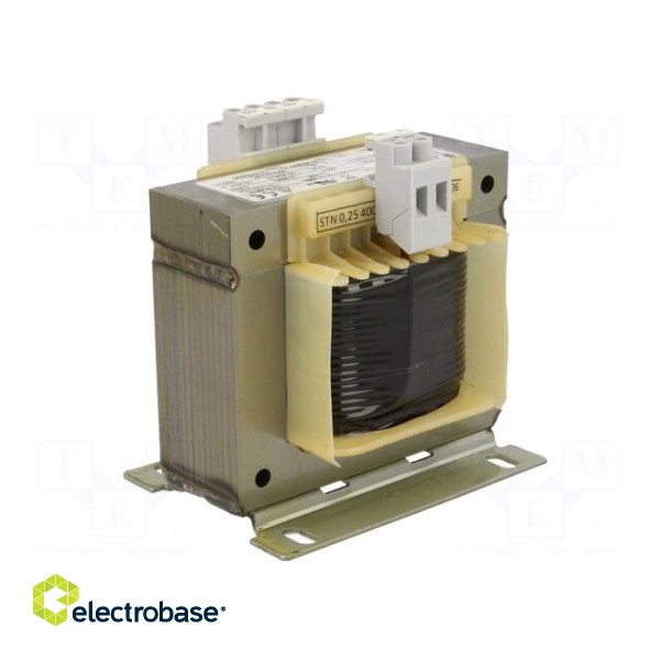 Transformer: mains | 250VA | 400VAC | 24V | Leads: terminal block | IP00 фото 6