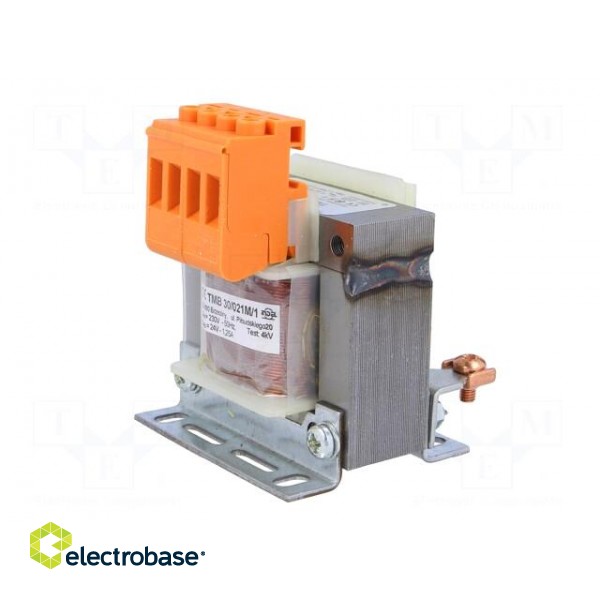 Transformer: mains | 30VA | 230VAC | 24V | Leads: terminal block | 0.7kg paveikslėlis 4