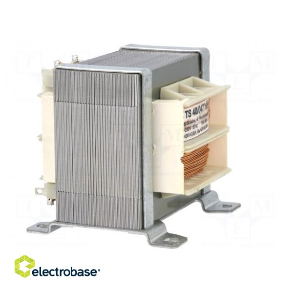 Transformer: mains | 40VA | 230VAC | 24V | 24V | 850mA | 850mA | screw type image 8