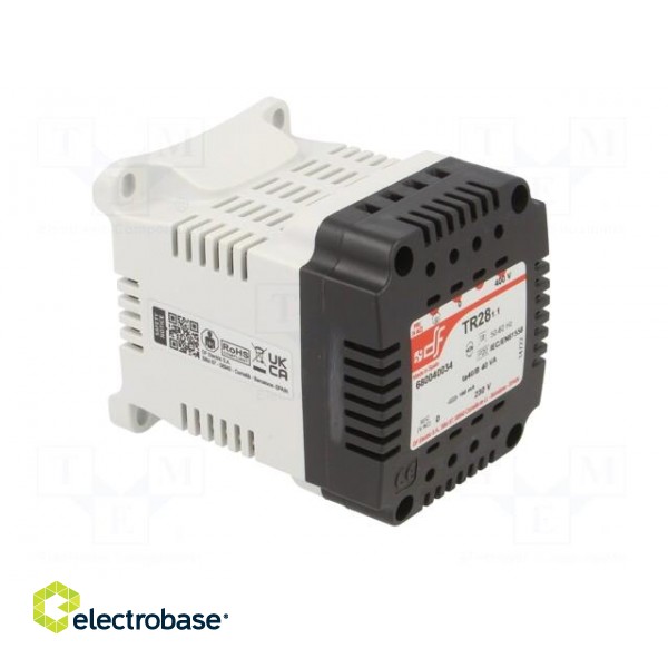 Transformer: mains | 40VA | 400VAC | 230V | Leads: terminal block | IP20 image 8