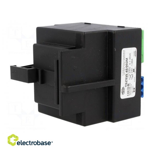 Transformer: mains | 45VA | 230VAC | 24V | 1.67A | Leads: terminal block image 4