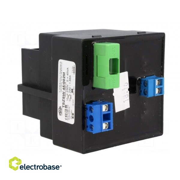 Transformer: mains | 45VA | 230VAC | 24V | 1.67A | Leads: terminal block image 6