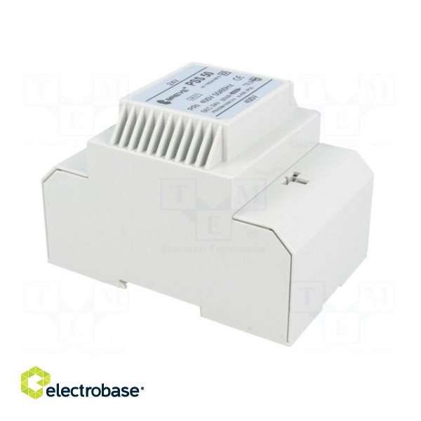 Transformer: mains | 50VA | 400VAC | 24V | IP30 | Mounting: DIN | 1.1kg image 8