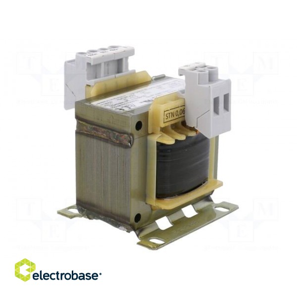 Transformer: mains | 60VA | 230VAC | 24V | Leads: terminal block | IP00 image 6