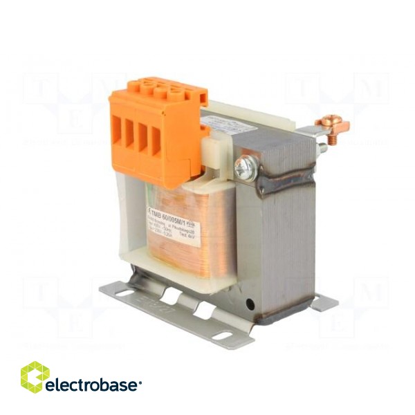 Transformer: mains | 60VA | 400VAC | 230V | Leads: terminal block | 1kg image 4