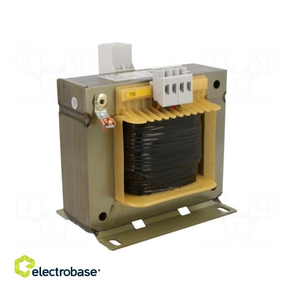 Transformer: mains | 630VA | 400VAC | 24V | Leads: terminal block | IP00 image 1