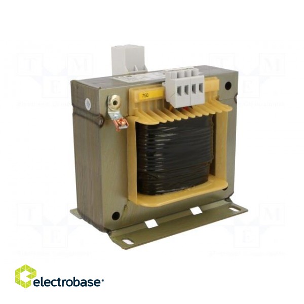 Transformer: mains | 630VA | 400VAC | 24V | Leads: terminal block | IP00 image 2