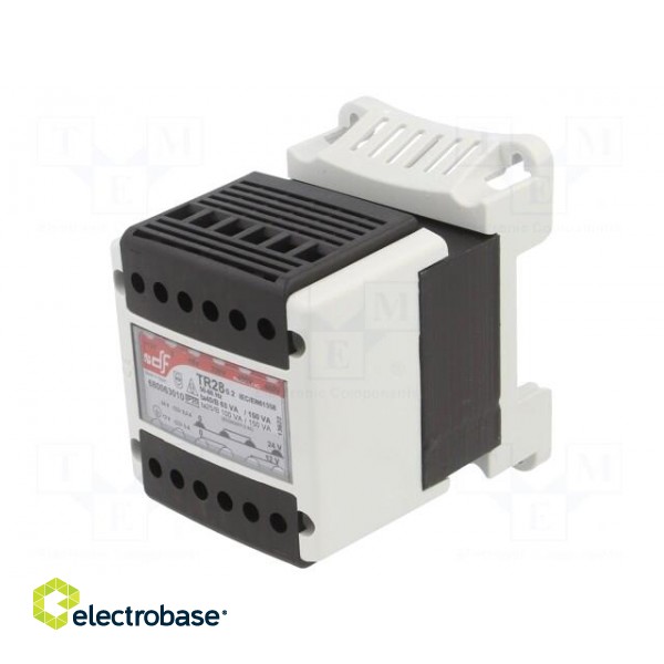 Transformer: mains | 63VA | 230VAC,400VAC,460VAC | 12V | 24V | IP20 image 1