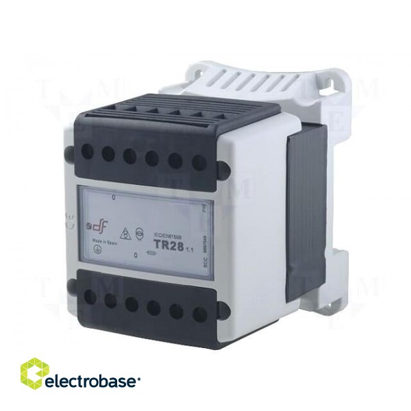 Transformer: mains | 63VA | 230VAC | 12V | IP20 | Mounting: DIN | 1.48kg