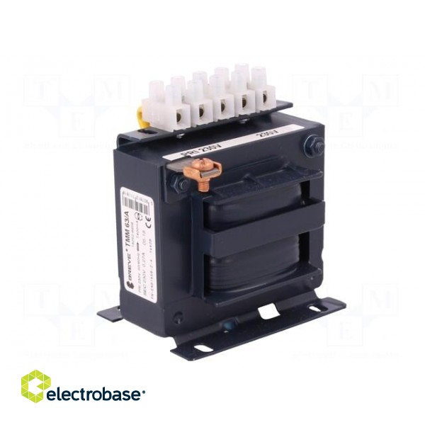 Transformer: mains | 63VA | 230VAC | 230V | Leads: terminal block | IP00 image 6