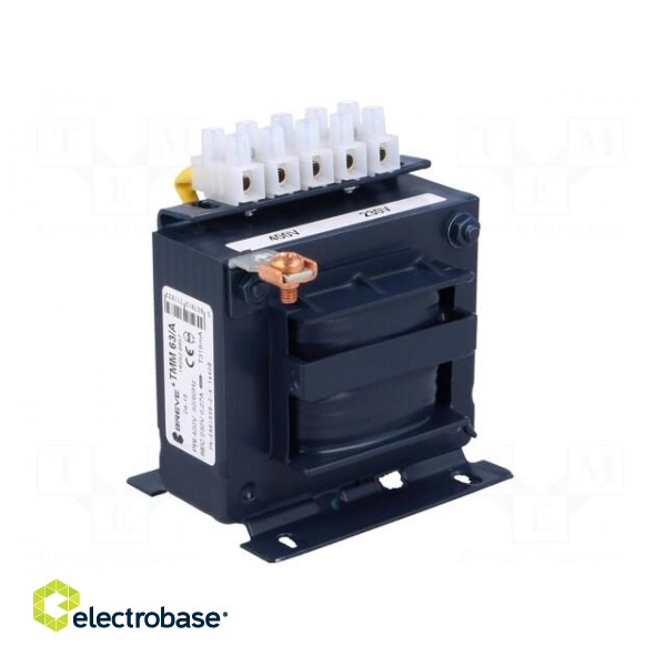 Transformer: mains | 63VA | 400VAC | 230V | Leads: terminal block | IP00 image 2