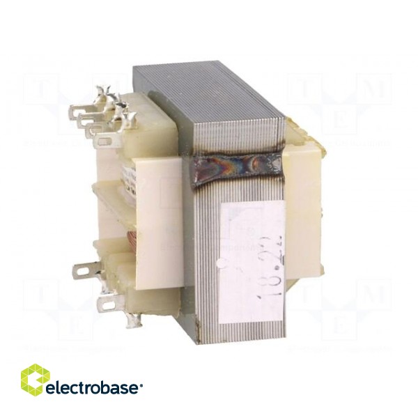 Transformer: mains | 6VA | 230VAC | 25V | 0.2A | Leads: solder lugs | IP00 image 4