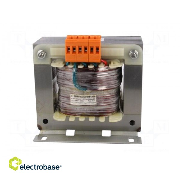 Transformer: mains | 800VA | 230VAC | 24V | 24V | Leads: terminal block image 7