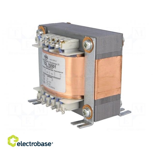 Transformer: speaker | 15VA | Sec.winding imped: 8Ω | 0.02÷20kHz paveikslėlis 4